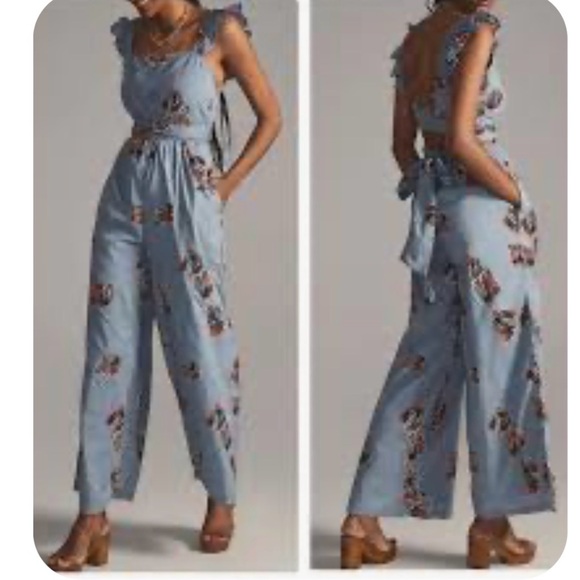 Anthropologie Bel Kazan Evie Floral Jumpsuit NWT